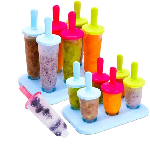 12 Eisformen Eis am Stiel, Eisformen mit Kunststoffstäbchen, BPA-frei, Kleine und Große Eisformen Kleine Eisbehälter,Eis Formen für Stieleis 12 Eisformen Eis am Stiel, Eisformen mit Kunststoffstäbchen, BPA-frei, Kleine und Große Eisformen Kleine Eisbehälter,Eis Formen für Stieleis von Lottogo