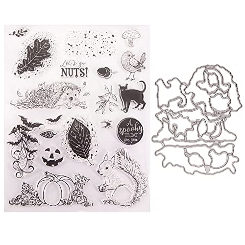 Lottoyday Weihnachten Silikon Stempel und Stanzschablonen Set für DIY Kartenherstellung Scrapbooking Album, Fotoalbum Dekoration(Cutting Dies&Clear Stamp Seal) von Lottoyday