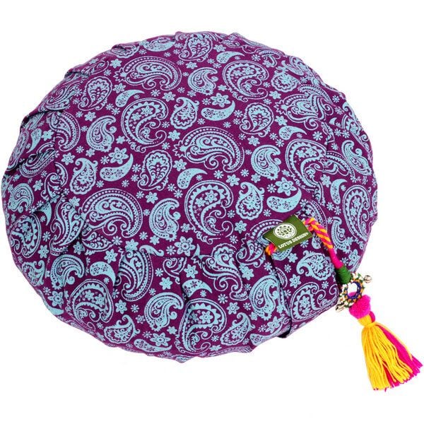 Meditationskissen PAISLEY-ZAFU Lotus Design® - Bio-Buchweizenschalen von Lotus Design®