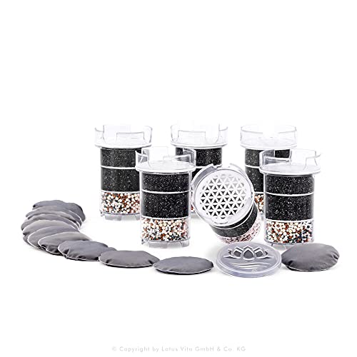Lotus Vita Wasserfilter Ersatz Jahres Paket - 6 x Filter 12 x Kalkpad für ESPRIT, LOTUS, FAMILY, ONE, NATURA PLUS von Lotus Vita