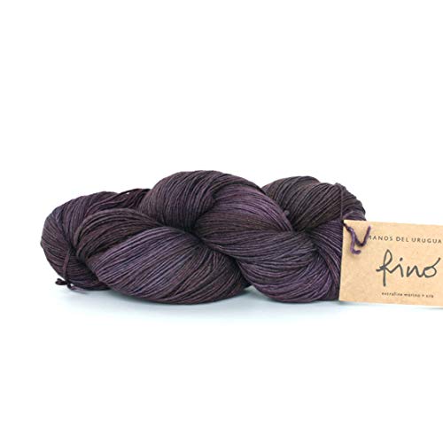 Lotus Yarns Handgefärbtes Uruguay Manos Fino 70 % extrafeine Merinowolle 30 % Seide Handstricken Häkelgarn (#416) von Lotus Yarns