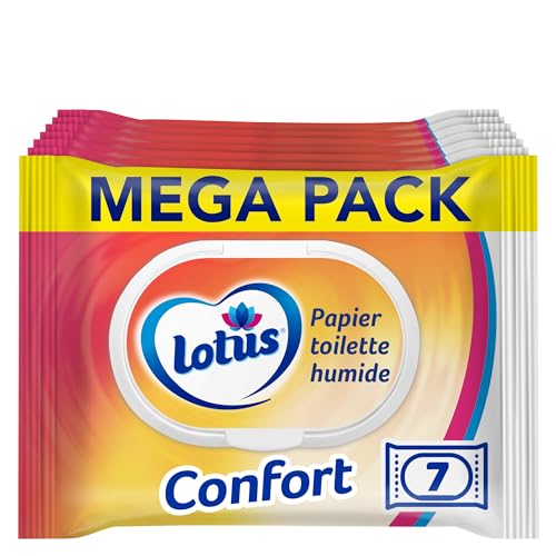 Lotus Feuchtes Toilettenpapier Komfort – 7 x 38 Blatt von Lotus