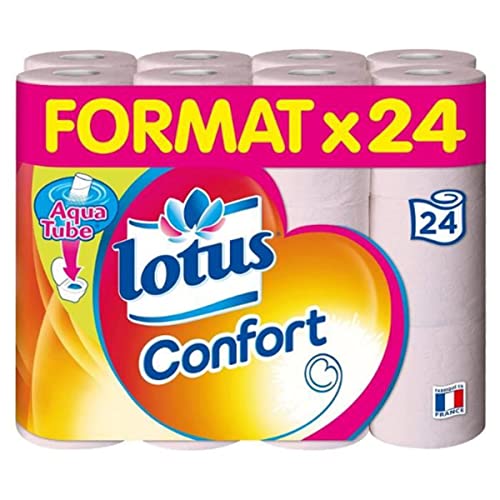 VELVET Toilettenpapier Zellstoff Kamille und Aloe, Hygienepapier 3-lagig, 8 Stk., Weiß Wc Papier, von Lotus
