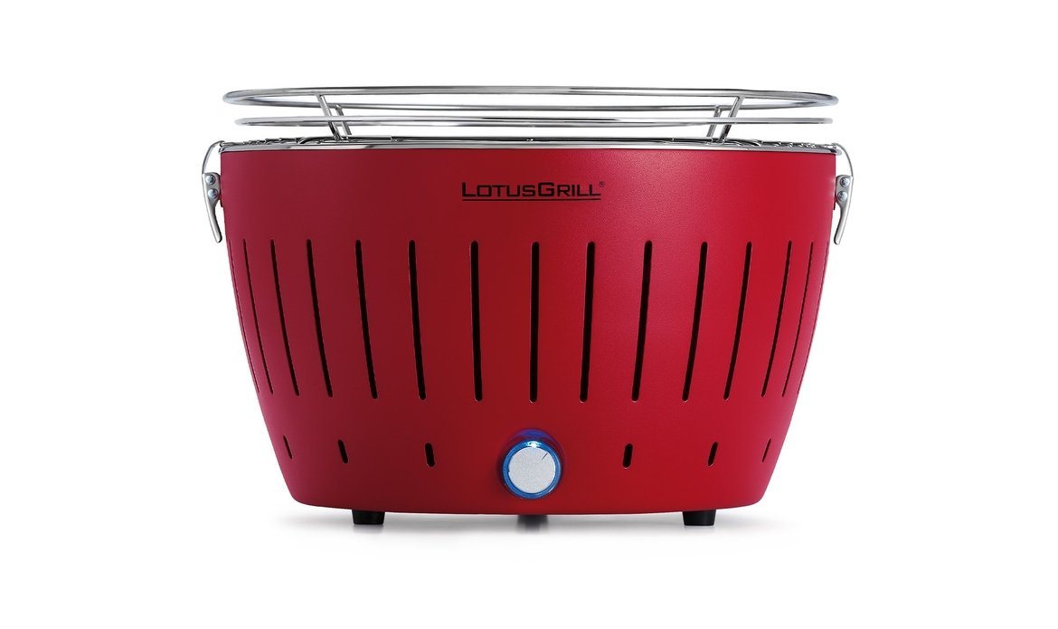 LotusGrill Holzkohlegrill LotusGrill Classic Feuerrot G340 Holzkohlegrill Tischgrill raucharm von LotusGrill