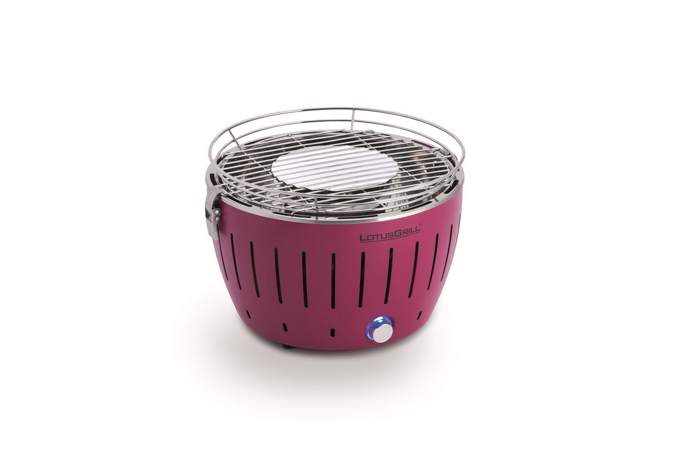 LotusGrill Holzkohlegrill LotusGrill S Small G280 Pflaumenlila Holzkohle Tischgrill USB-Anschluß von LotusGrill