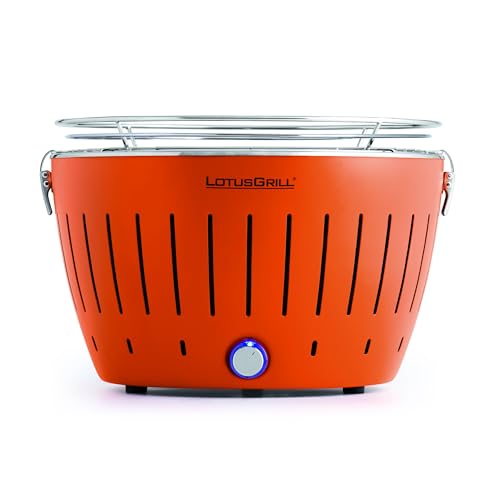 LotusGrill Classic G340 Mandarinenorange Holzkohlengrill mit USB Anschluss von LotusGrill