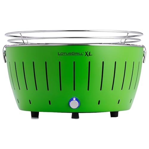 LotusGrill XL Limettengrün G435 Holzkohlegrill/Tischgrill mit USB-Anschluß von LotusGrill