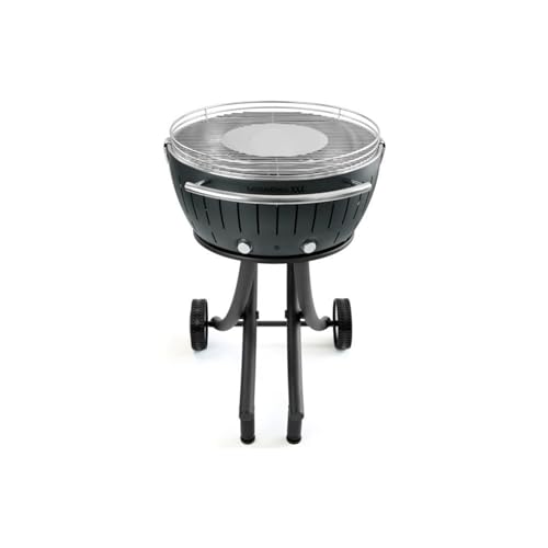 LotusGrill XXL (G600) Gartengrill 21,8kg, Anthrazitgrau mit USB Anschluss von LotusGrill