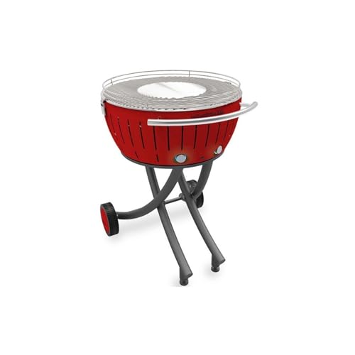 LotusGrill XXL (G600) Gartengrill 21,8kg, Feuerrot mit USB Anschluss von LotusGrill