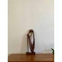 Abstrakte Liebhaber 24"Wandskulptur | Hand Geschnitztes Hartholz Großes Vintage Handgeschnitztes Holz Retro-Liebhaber Wand-Dekor Holz-Wand-Dekor von LotusRoadVintage