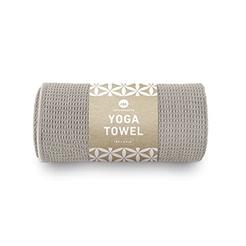 Lotuscrafts Yoga Handtuch Wet Grip - rutschfest & Schnelltrocknend - Antirutsch Yogatuch mit hoher Bodenhaftung - Yogahandtuch ideal für Hot Yoga [183 x 61 cm] von Lotuscrafts