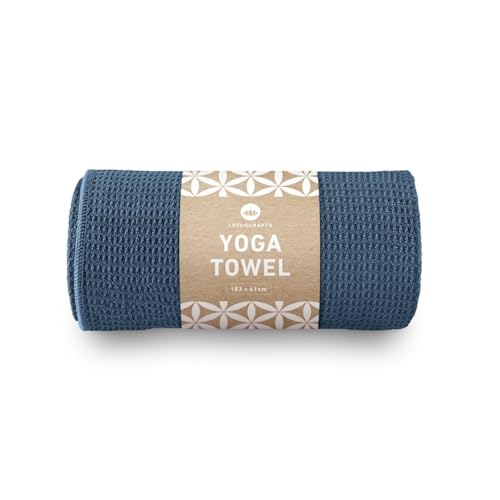 Lotuscrafts Yoga Handtuch Wet Grip - rutschfest & Schnelltrocknend - Antirutsch Yogatuch mit hoher Bodenhaftung - Yogahandtuch ideal für Hot Yoga [183 x 61 cm] von Lotuscrafts