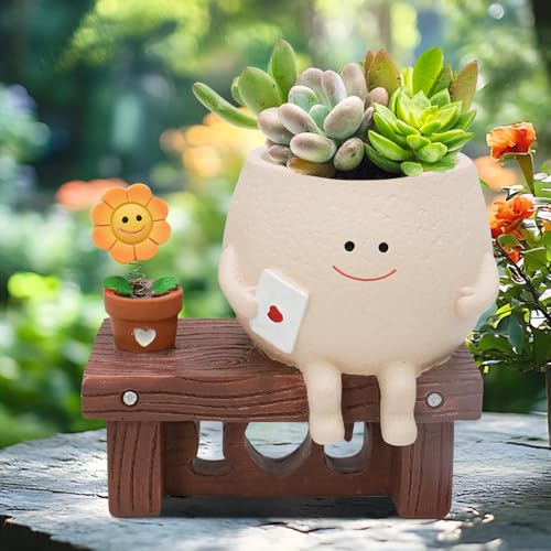 Lotvic Blumentopf mit Smiley, Lustige Blumentöpfe für Drinnen, Pflanztopf Sukkulenten mit Ablaufloch, Süße Blumentöpfe mit Sonnenblume und Brief, Töpfe für Sukkulenten Züchten Lotvic Blumentopf mit Smiley, Lustige Blumentöpfe für Drinnen, Pflanztopf Sukkulenten mit Ablaufloch, Süße Blumentöpfe mit Sonnenblume und Brief, Töpfe für Sukkulenten Züchten von Lotvic