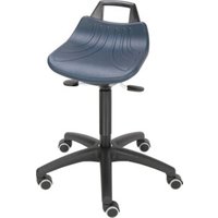 Drehhocker m.Rollen PU-Schaum blau Sitz-H.520-710mm von Lotz