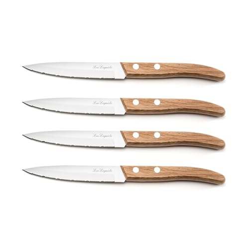 Lou Laguiole 497511NT01PK4 Forest Messer-Set, Edelstahl, Naturholz, 22 x 13 x 2 cm, 4 Stück von Lou Laguiole