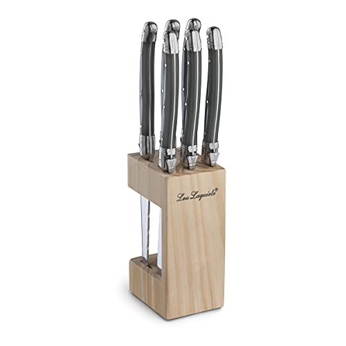 Lou Laguiole Steakmesser Set 6-teilig | 2511 Steakmesser mit Tradition und Stil | Griffe in Anthrazit | Wellenschliff Messer Lou Laguiole Steakmesser Set 6-teilig | 2511 Steakmesser mit Tradition und Stil | Griffe in Anthrazit | Wellenschliff Messer von Lou Laguiole