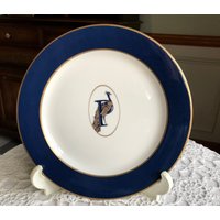 Peacock Restaurant Club Grillteller Homer Laughlin Pristine Gold Trim von LouChristieAntiques