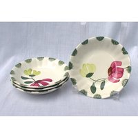 Vier Reizende Linda Blue Ridge Fruchtsauce Dessert Eiscreme Schüsseln Südliche Töpfereien Keramik 5 1/2 "Kolonialform Handbemalt." Vier Reizende Linda Blue Ridge Fruchtsauce Dessert Eiscreme Schüsseln Südliche Töpfereien Keramik 5 1/2 "Kolonialform Handbemalt." von LouChristieAntiques