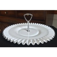 Vintage Fenton Silver Crest Behandelt Sandwich Dessert Hors D'oeuvres Vorspeisen Tablett Servierplatte Leckerbissen von LouChristieAntiques