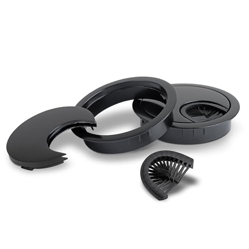 LouMaxx Kabeldurchführung 60mm Ø - 2er Set Kabeldurchführung Metall Schwarz - Kabeldurchführung Schreibtisch mit Staubdichtung – für mehr Ordnung LouMaxx Kabeldurchführung 60mm Ø - 2er Set Kabeldurchführung Metall Schwarz - Kabeldurchführung Schreibtisch mit Staubdichtung – für mehr Ordnung von LouMaxx
