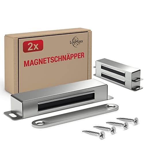 LouMaxx Magnetschnäpper extrastark - Haltekraft 25kg - 2er Set aus Edelstahl – Türmagnet - Schrankmagnet – Möbelmagnete – Tuer Magnetverschluss Edelstahl– Magnethalter Schranktür für sicheren Halt… LouMaxx Magnetschnäpper extrastark - Haltekraft 25kg - 2er Set aus Edelstahl – Türmagnet - Schrankmagnet – Möbelmagnete – Tuer Magnetverschluss Edelstahl– Magnethalter Schranktür für sicheren Halt… von LouMaxx
