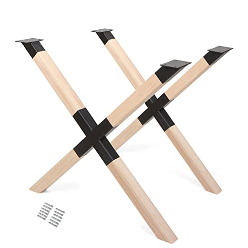 LouMaxx Tischbeine Holz – 2 Stück Schreibtischbeine – Einzigartiges X- Tischgestell aus Holz und Metall – Tischbeine Holz – Tischkufen – Tischbein für DIY Esstisch LouMaxx Tischbeine Holz – 2 Stück Schreibtischbeine – Einzigartiges X- Tischgestell aus Holz und Metall – Tischbeine Holz – Tischkufen – Tischbein für DIY Esstisch von LouMaxx