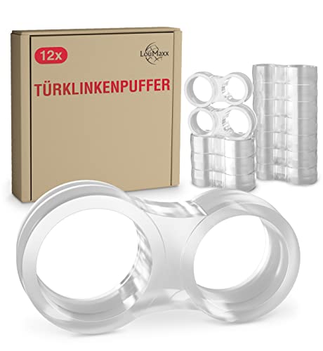 LouMaxx Türstopper Klinke – 12 Stück Türklinkenpuffer transparent Doppel Türstopper Türklinke – Türgriff Stopper - Türgriff Schutz – Türgriffschoner für Zimmertüren – leicht und schnell montiert LouMaxx Türstopper Klinke – 12 Stück Türklinkenpuffer transparent Doppel Türstopper Türklinke – Türgriff Stopper - Türgriff Schutz – Türgriffschoner für Zimmertüren – leicht und schnell montiert von LouMaxx