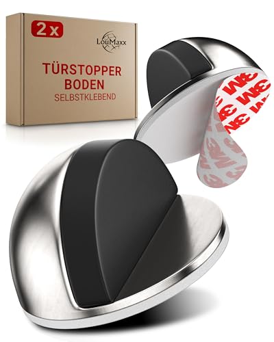 LouMaxx Türstopper Boden selbstklebend - 2er Set - Türstopper Boden ohne Bohren - Türstopper zum Kleben - Türstopper selbstklebend Boden zum Schutz von Wänden und Möbeln von LouMaxx