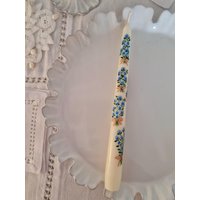 Floral Bemalte Kerze. Bemalte Taper Hochzeitskerze. Kerzen. Handbemalte Floral Bemalte Kerze. Bemalte Taper Hochzeitskerze. Kerzen. Handbemalte von LouandCoCandles