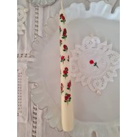 Floral Bemalte Kerze. Bemalte Taper Hochzeitskerze. Kerzen. Handbemalte Floral Bemalte Kerze. Bemalte Taper Hochzeitskerze. Kerzen. Handbemalte von LouandCoCandles