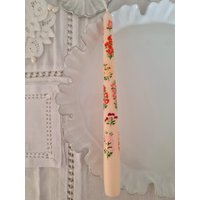 Floral Bemalte Kerze. Bemalte Taper Hochzeitskerze. Kerzen. Handbemalte Floral Bemalte Kerze. Bemalte Taper Hochzeitskerze. Kerzen. Handbemalte von LouandCoCandles