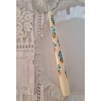 Floral Bemalte Kerze. Bemalte Taper Hochzeitskerze. Kerzen. Handbemalte Floral Bemalte Kerze. Bemalte Taper Hochzeitskerze. Kerzen. Handbemalte von LouandCoCandles