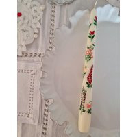 Floral Bemalte Kerze. Bemalte Taper Hochzeitskerze. Kerzen. Handbemalte von LouandCoCandles