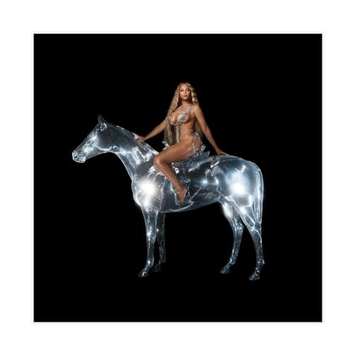 Beyoncé Renaissance Album-Poster, Leinwandposter, Wandkunst, Dekordruck, Bild, Gemälde für Wohnzimmer, Schlafzimmer, Dekoration, ungerahmt, 40 x 40 cm von LoueN