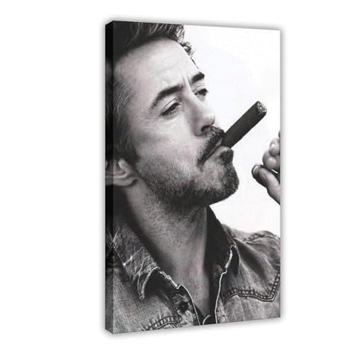 Robert Downey Jr. Poster (30) Leinwand Poster Schlafzimmer Dekor Sport Landschaft Büro Zimmer Dekor Geschenk Rahmenstil 30 x 45 cm von LoueN