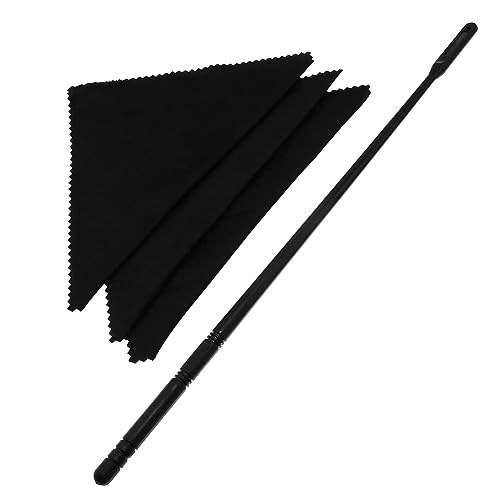 Loufy Flötenreinigungsstab Kunststoff mit 3 Stück Reinigungsswabs Flötenreinigungsset Flötenreiniger Flötenpoliertuch, Schwarz Loufy Flötenreinigungsstab Kunststoff mit 3 Stück Reinigungsswabs Flötenreinigungsset Flötenreiniger Flötenpoliertuch, Schwarz von Loufy