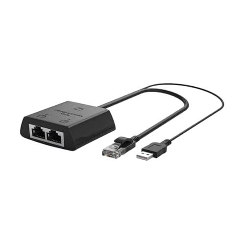 Loufy RJ45-Splitter 1 auf 2, kompatibel mit Cat5, Cat5E, Netzwerkkabelverlängerung für Router, Laptop, langlebig (Stecker) von Loufy