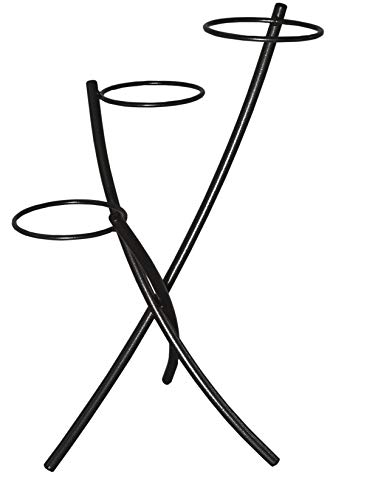 Louis Mühle Tür Pflanze Tube 3 Blumentöpfe grau gehämmert 45 x 46 x 77 5 cm 6071 von Louis Moulin