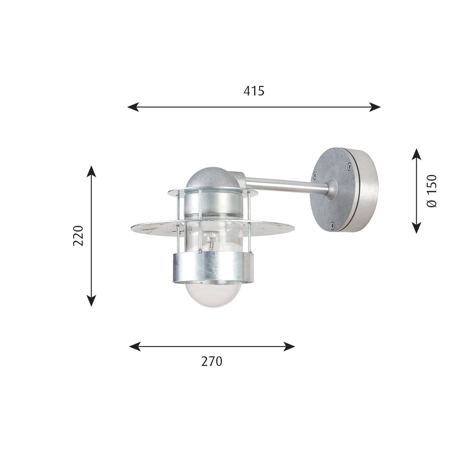 Louis Poulsen Albertslund Wandlampe 41,5 verzinkt von Louis Poulsen