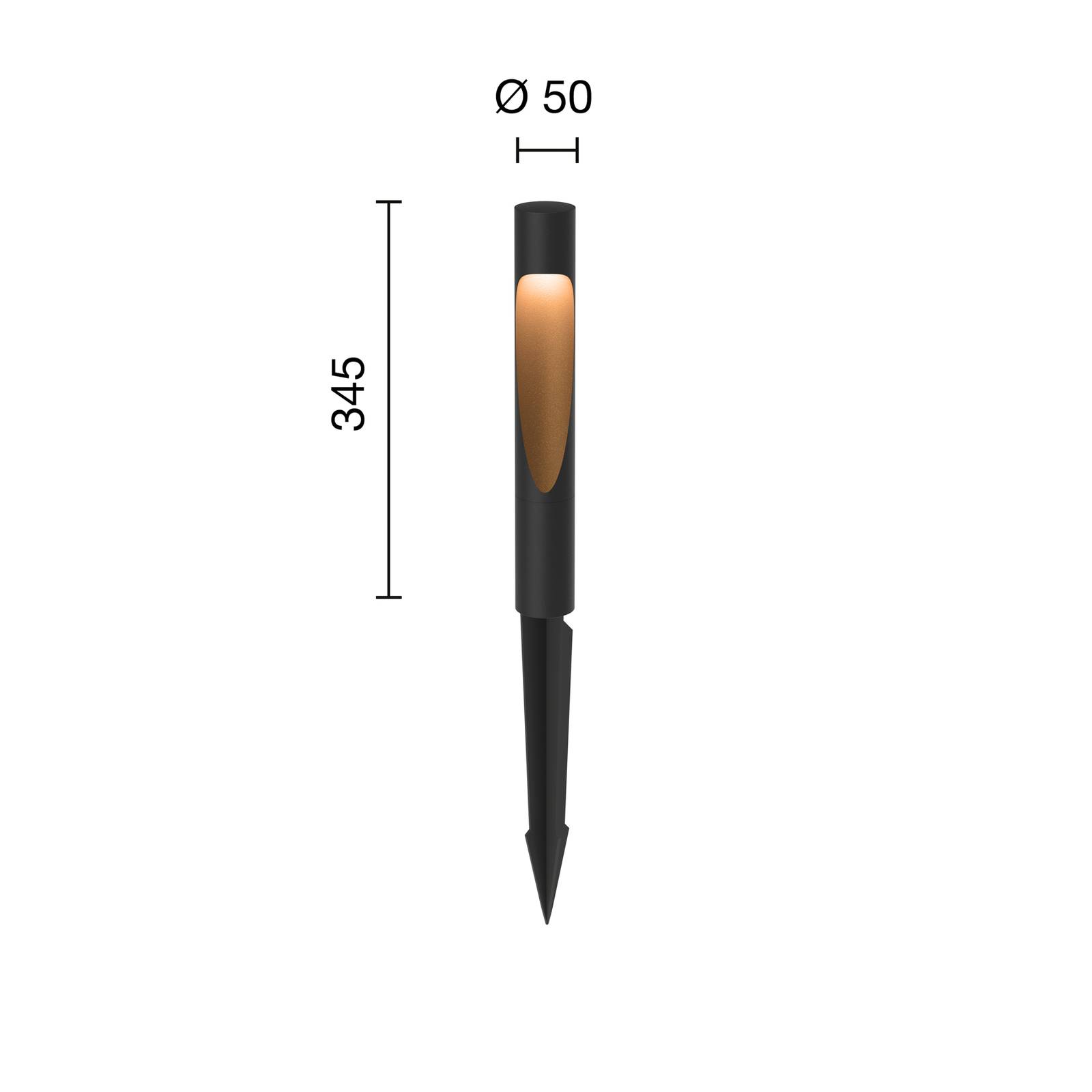 Louis Poulsen Flindt 35 Spieß/Connector827 schwarz von Louis Poulsen