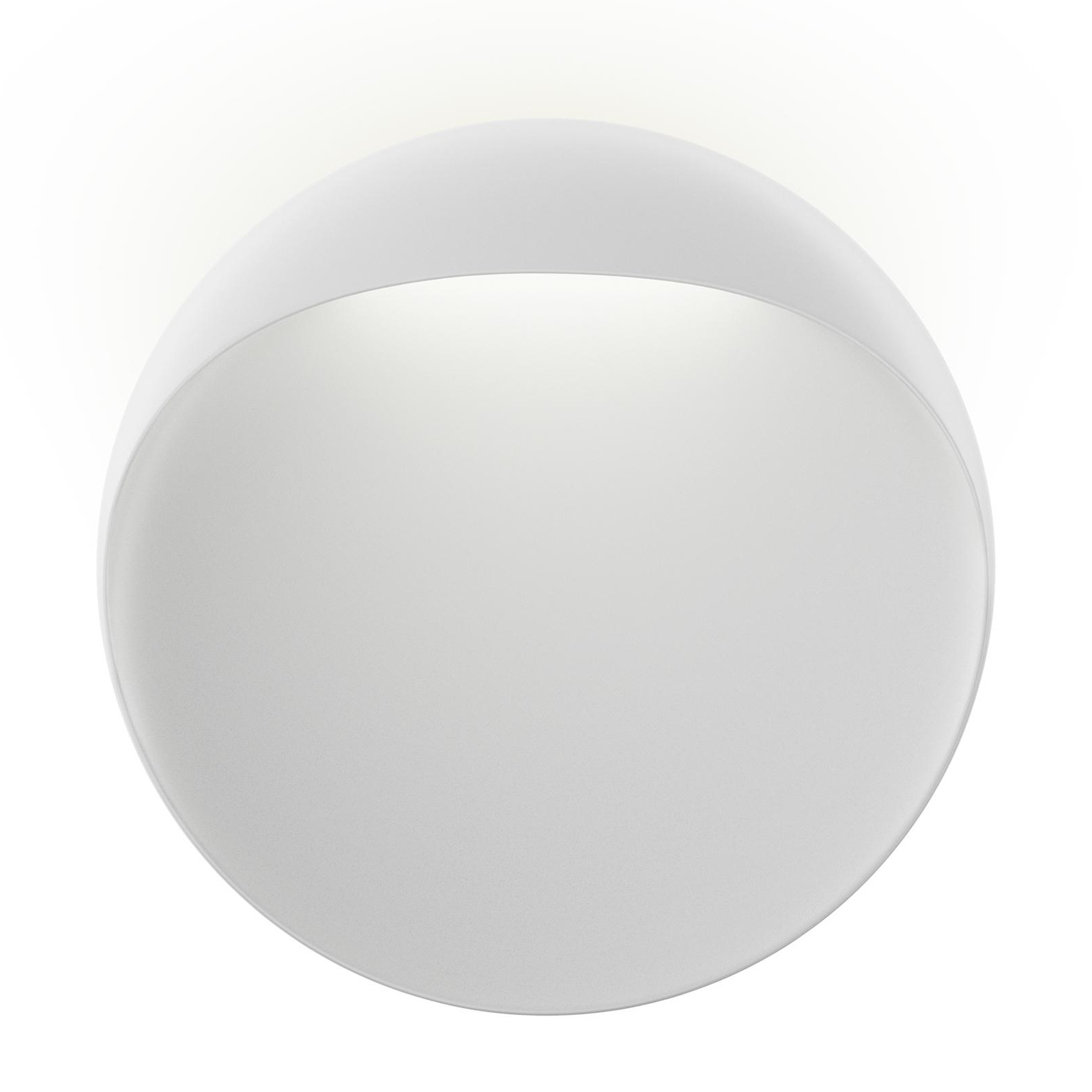 Louis Poulsen - Flindt LED Wandleuchte für Innen/Außen - weiß/pulverbeschichtet/H 8cm / Ø 30cm/2700K/680lm/ Dimmbar via DALI von Louis Poulsen