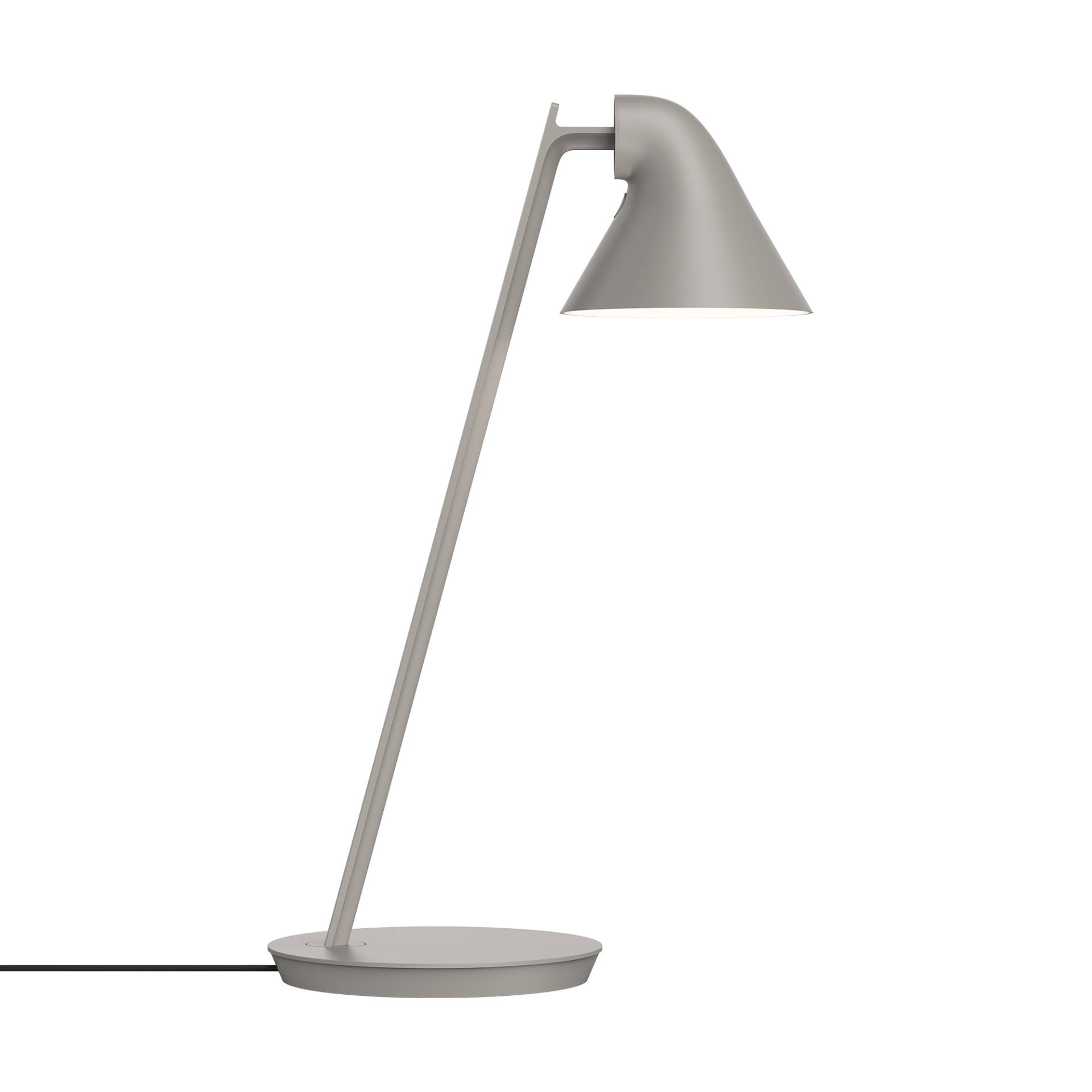 Louis Poulsen - NJP Mini LED Tischleuchte - taupe/pulverbeschichtet/BxH 16x41,5cm/LED 10W/2700K/500lm/mit Dimmer von Louis Poulsen