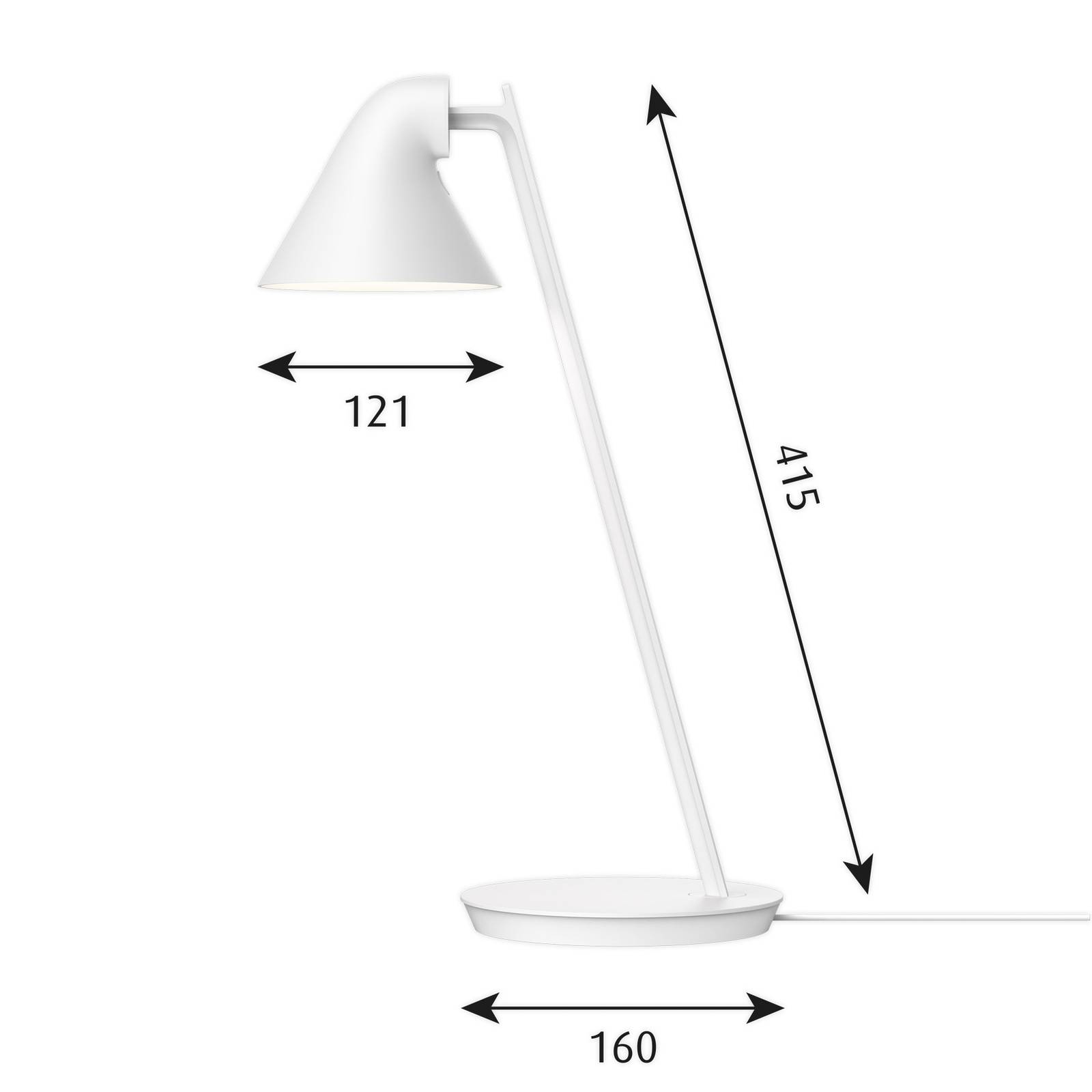 Louis Poulsen NJP Mini LED-Tischleuchte weiß von Louis Poulsen