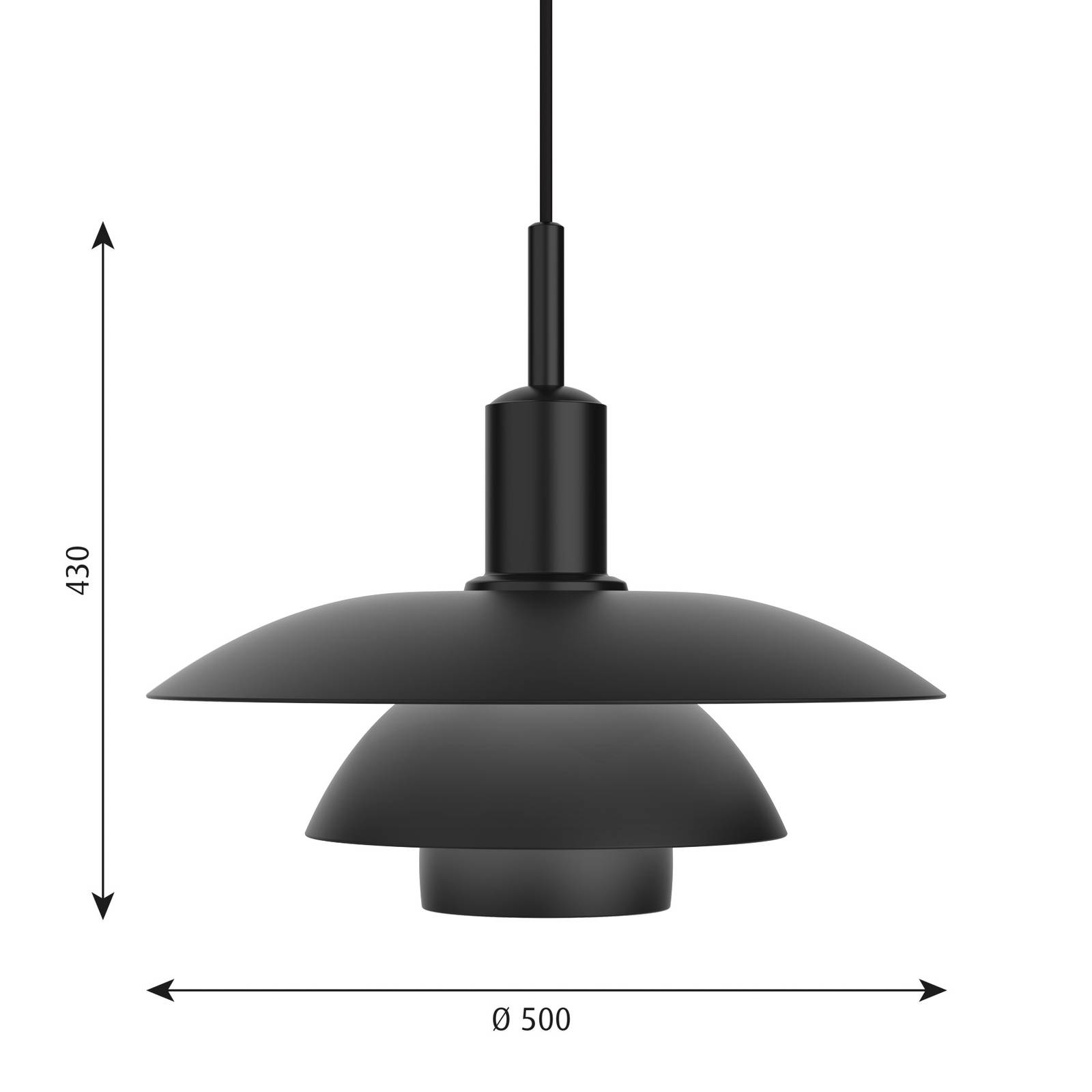 Louis Poulsen PH 5/5 Hängeleuchte schwarz E27 von Louis Poulsen