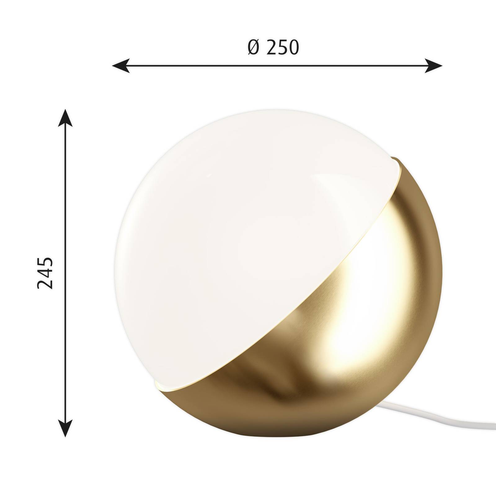 Louis Poulsen VL Studio Tischlampe messing, Ø 25cm von Louis Poulsen