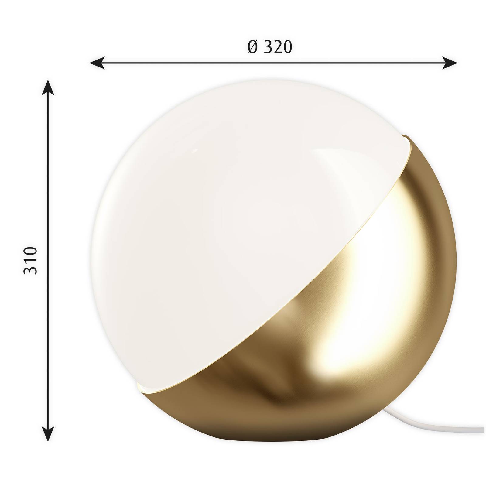 Louis Poulsen VL Studio Tischlampe messing, Ø 32cm von Louis Poulsen