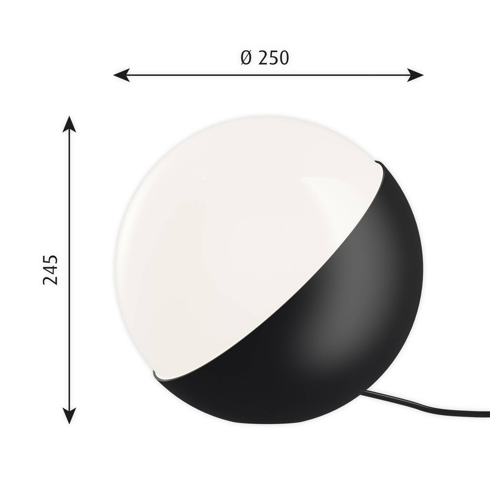 Louis Poulsen VL Studio Tischlampe schwarz, Ø 25cm von Louis Poulsen