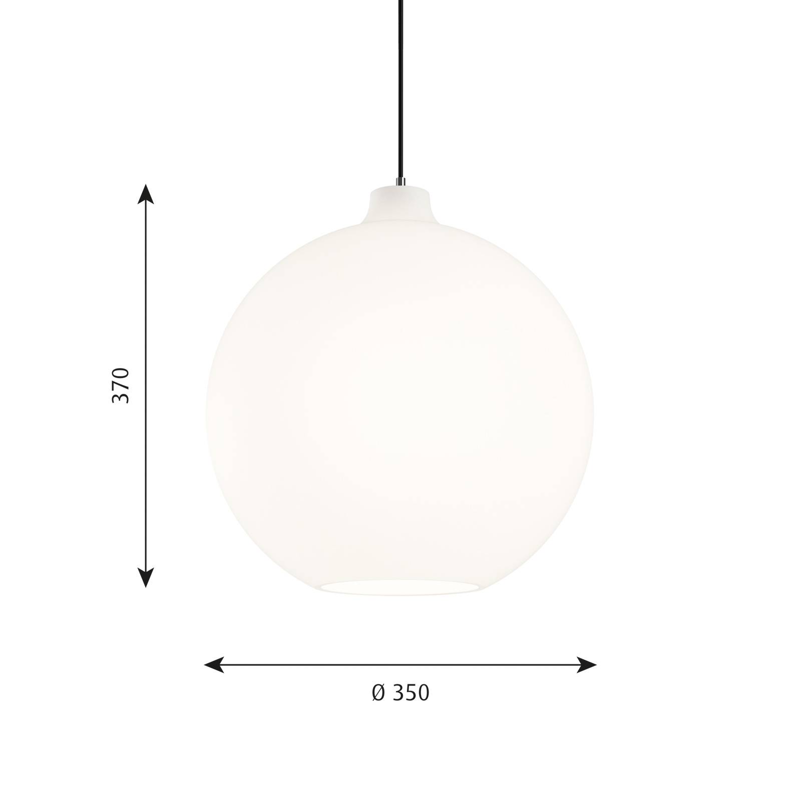 Louis Poulsen Wohlert Glas-Pendellampe Ø 35 cm von Louis Poulsen