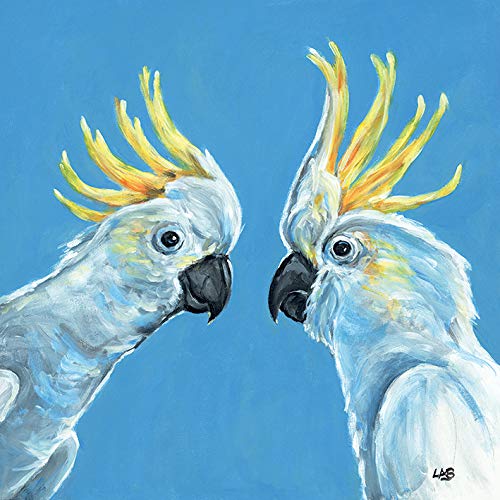 Louise Brown Cockatwo 40 x 40cm Canvas Print Leinwanddruck, Mehrfarbig, 40 x 40 cm von Louise Brown