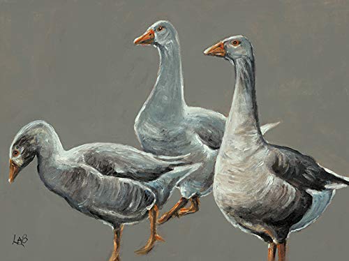 Louise Brown "Having a Gander" , 30 x 40 cm, Leinwanddruck von Louise Brown